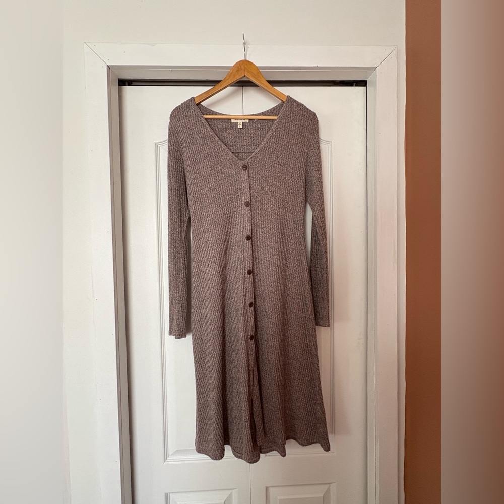 Monteau Women’s Faux Button-Up Dress - US L